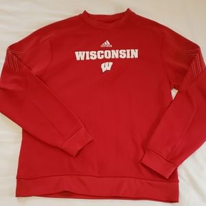 Univ. of Wisconsin Badgers Adidas Sweatshirt Mens Med. ❤🖤